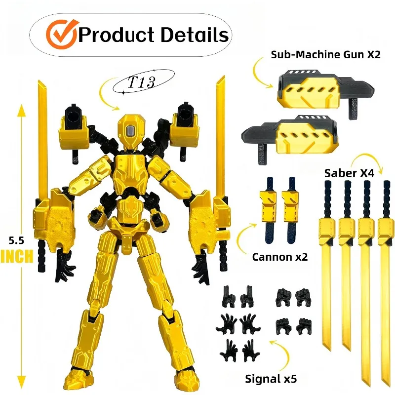 

13 Jointed Shuguang Doll 2026 New 3D Printed Poseable Action Figure Movable DIY Full Body Model Stress Relief Toy Collectible