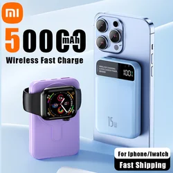 Xiaomi 50000mAh Magnetic Power Bank Wireless 22.5W Fast Charger Portable External Spare Battery For Apple iWatch iPhone Samsung