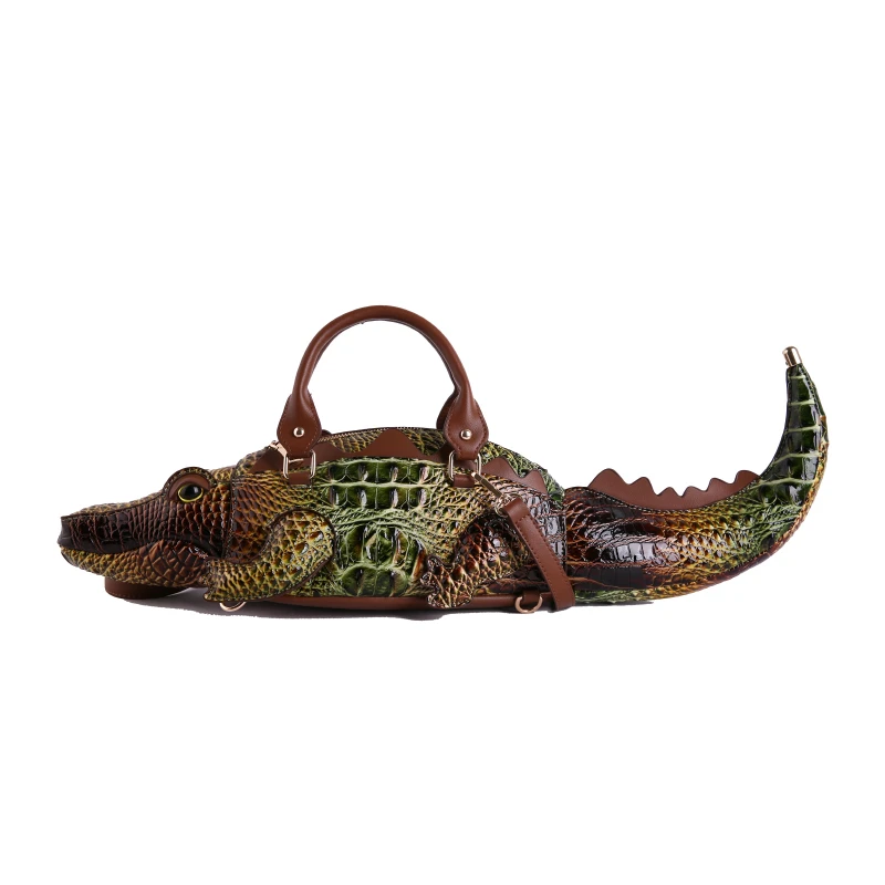 High Quality Women PU Leather Shoulder Bag Fashion Ladies Crocodile Shape Handbags Messenger Bag Casual Female New Crossbody Bag