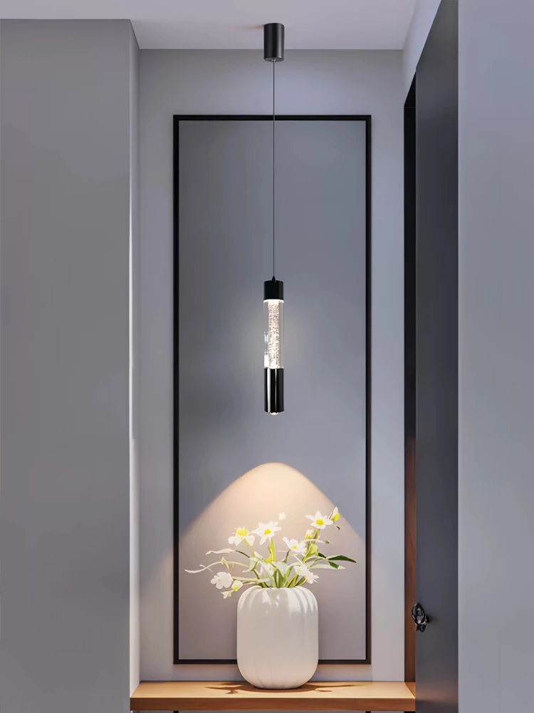 LED Modern Minimalist Bubble Glass Pendent lamp Suspended Ceiling Light Bedroom Bedhead Decoration Chandelier  Indoor Lighting