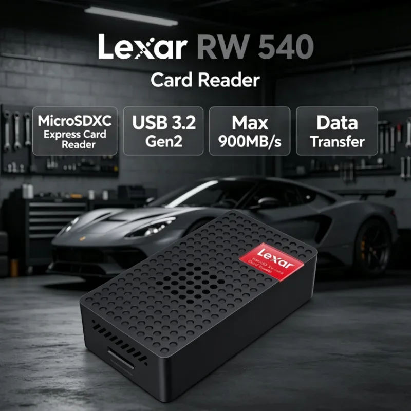 Lexar RW540 Max 900MB/s MicroSDXC Express Card Reader PLAY PRO MicroSD Card Reader USB 3.2 Type-C for Photo Transfer