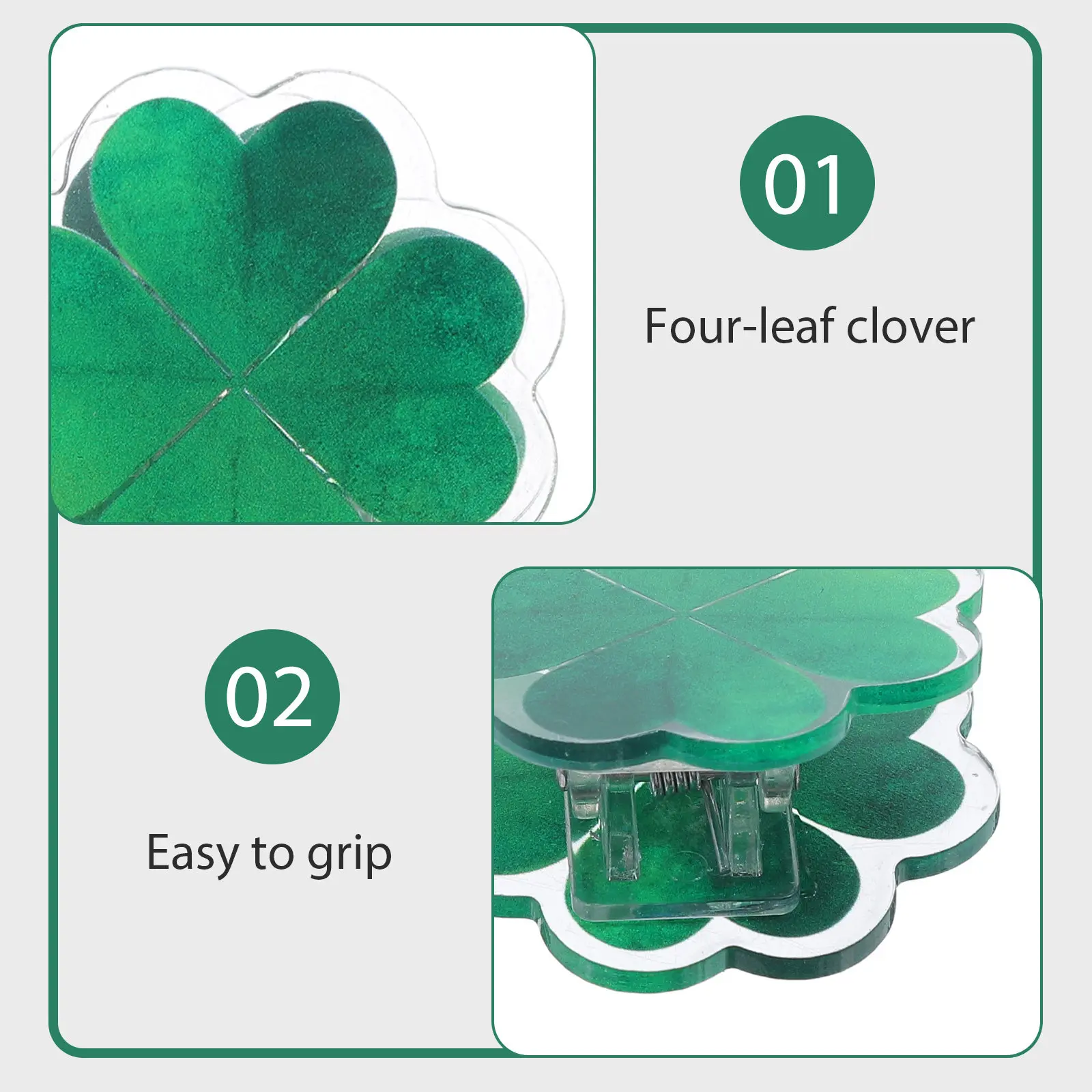 25Pcs Clover Shaped Paper Clips Novelty Green Leaf Clips for Planners Journals Holiday Party Favors St Patricks Day Classroom