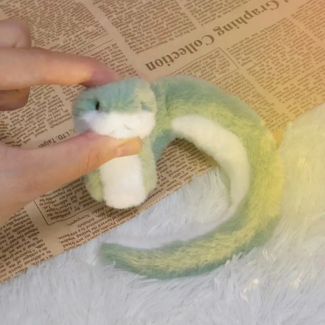 Cute Posable Little Snake Plush Toy Comfort Doll Flexible Casual Pose Fixed Shape Snake Rag Doll for Kids And Collectors