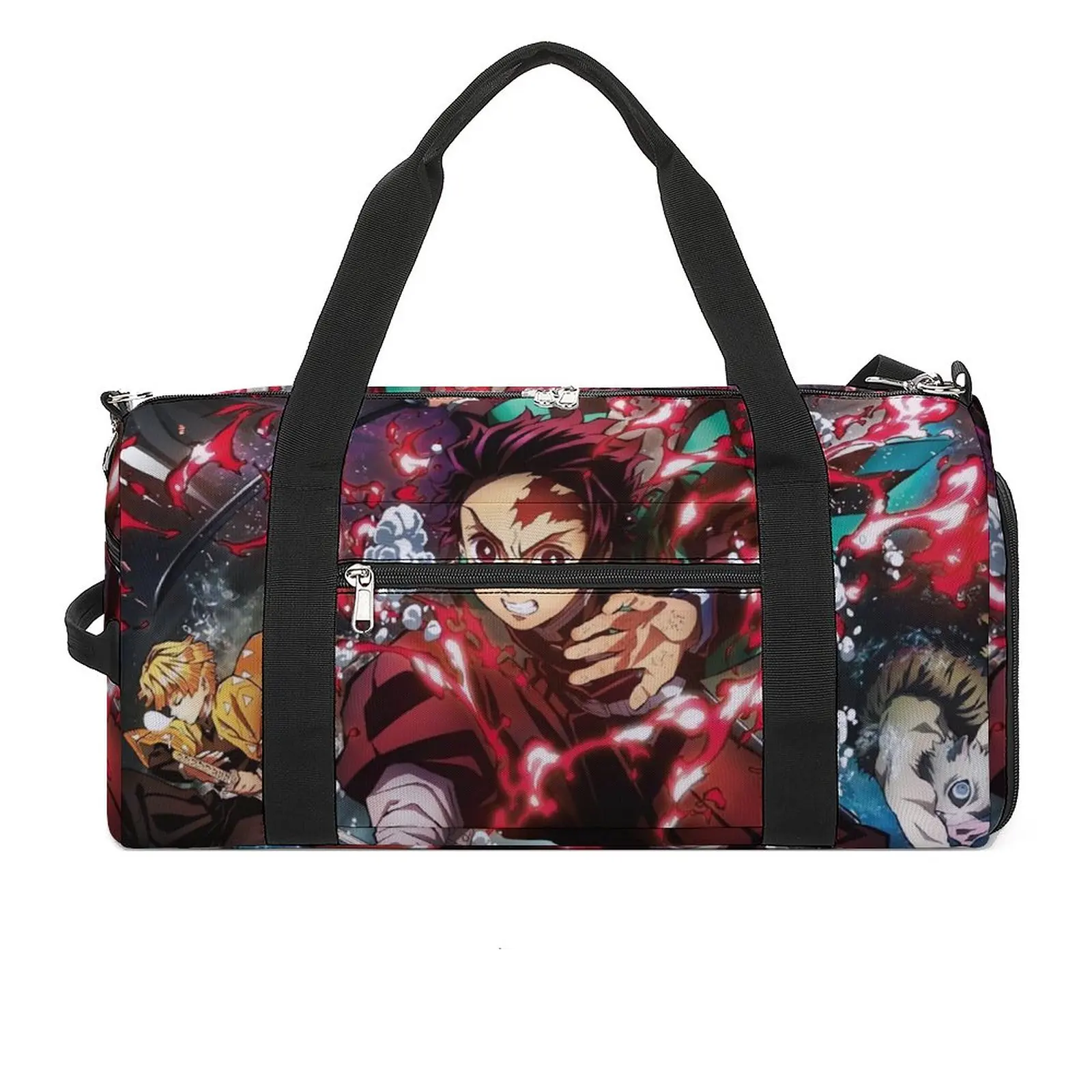 Demon Slayer Anime Gym Bag Funny Nezuko Swimming Sports Bags Couple Design Large Capacity Vintage Fitness Bag Outdoor Handbags