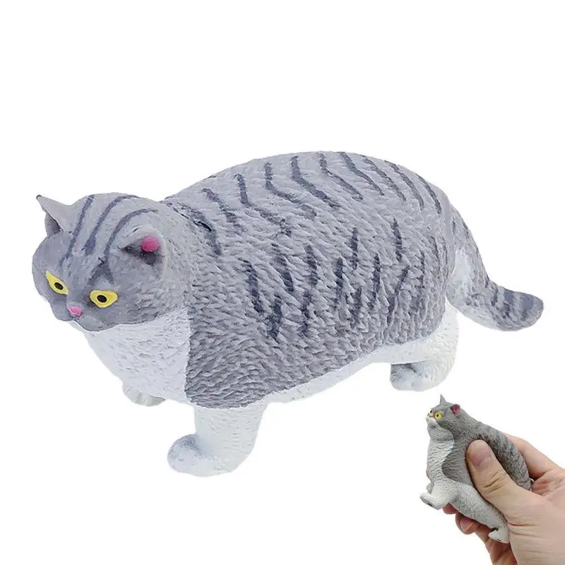 

Cat Squeeze Toy Flexible Relaxing Fat Cat Toy Flexible Animal Toy Finger Exercise Cute Animal Toy Boys Girls Small Fidget Toy