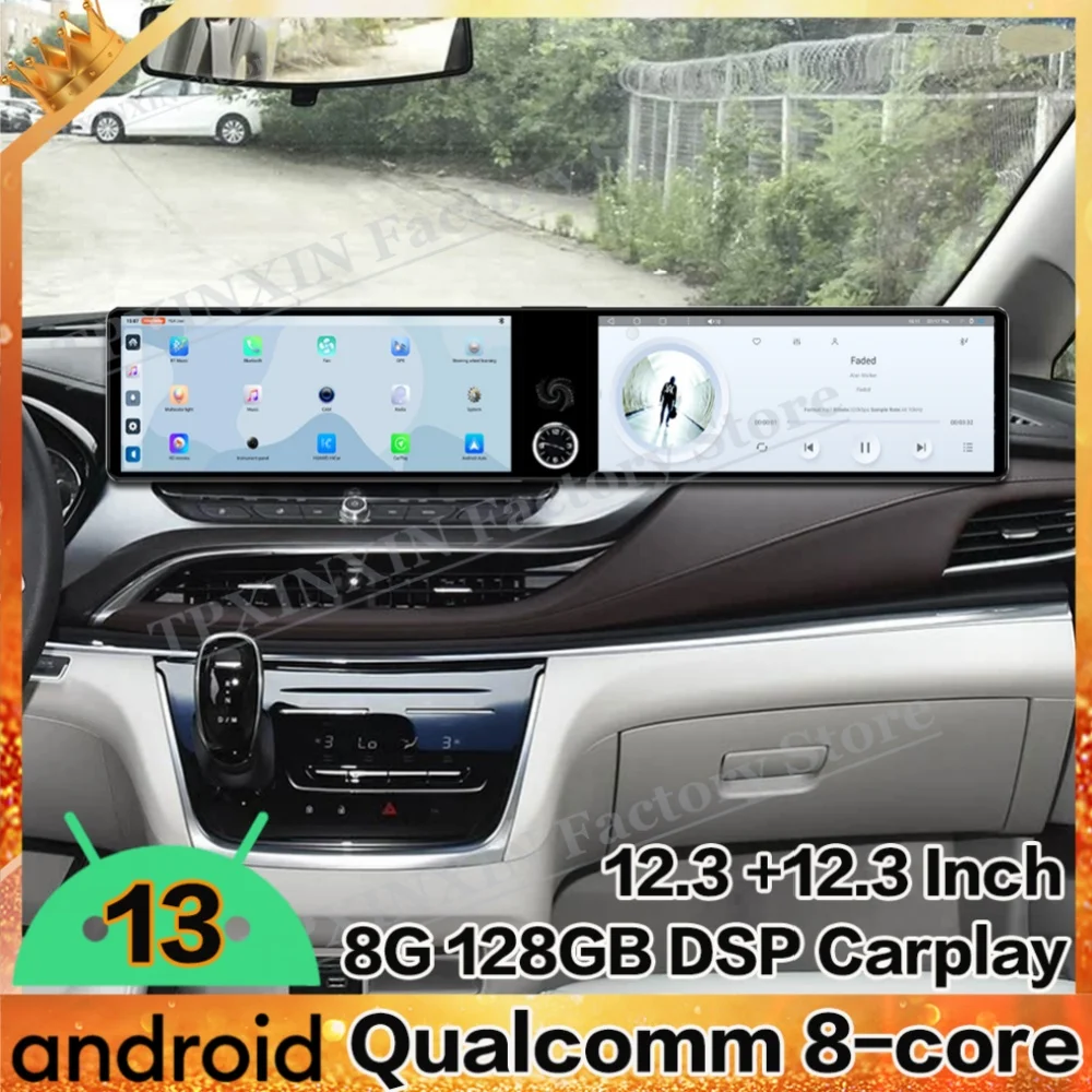 

Dual Screen Interaction Android Auto For Buick GL8 2020 2021 2022 Multimedia GPS Navigation Car Radio Stereo Receiver Head Unit