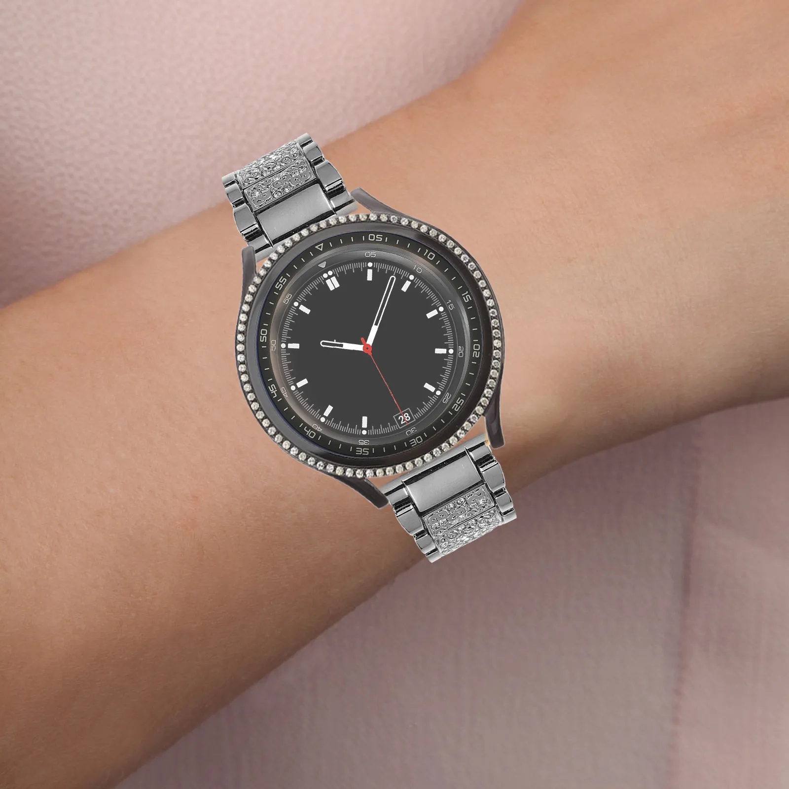 

2Pcs Crystal Diamond Watch Cover Easy Install Removable Protective Case for Smartwatch Precise Cut Bling Watch Protector