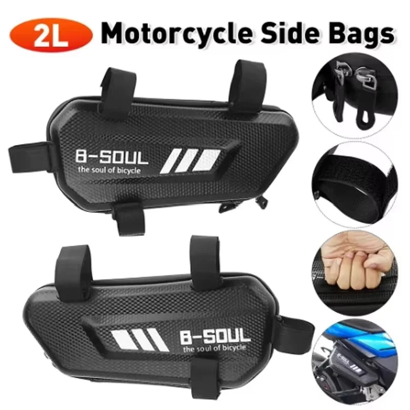 Motorcycle Side Bags Large Capacity Moto Side Pocket Multifunctional Electric Bicycle Hanging Bag for Universal Motorcycle