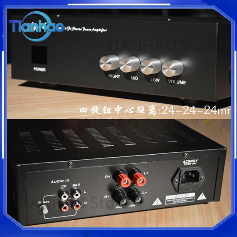 A94 Amplifier Chassis Box Enclosure for DIY Audio Projects 255x214x73mm with Knob Switch Speaker Amplifier Case Shell