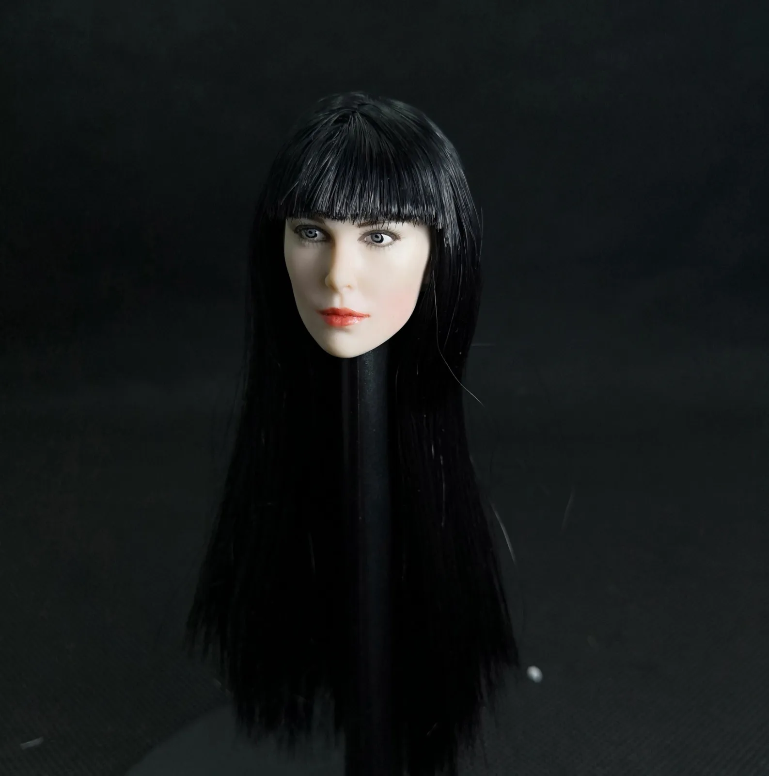 

1/6 Lenka Kripac Head Sculpture Black Planted Hair For 12 inch figureTBleague JiaoDoll Doll Collection Toys