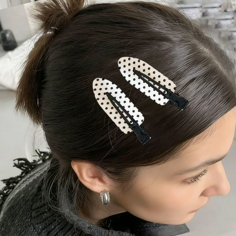 1/8Pcs Minimalist Acrylic Dot Hair Clips Korean Star Sweet Bangs Side Barrette Non-Slip Makeup Hairpins Women Hair Accessories