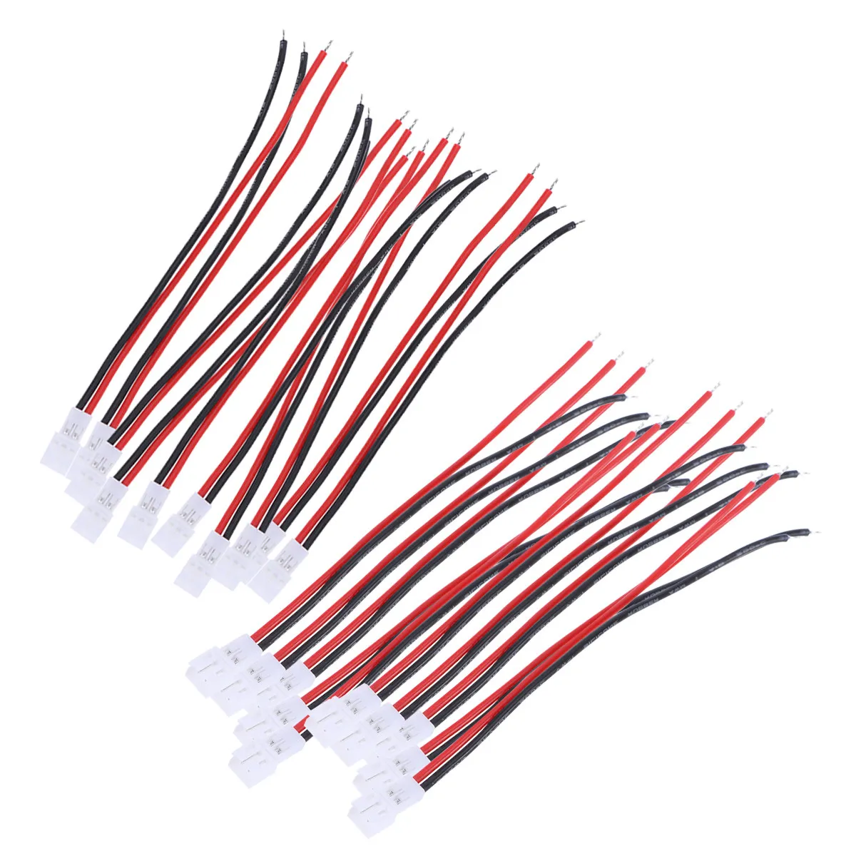 

20Pcs Ph2.0 Silicone Wire Set 10 Male 10 Female Protective Cap Battery Power Connection Line for Rc Helicopter Plane