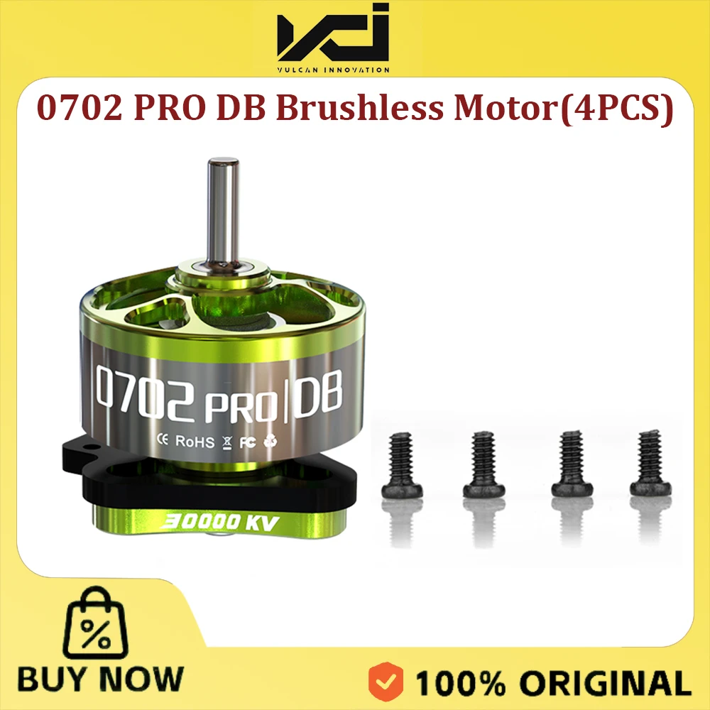 4 Uds VCI 0702 PRO DB 23000KV/27000KV/30000KV Micro Motor sin escobillas para 65mm FPV Freestyle Racing Cinewhoop Drone