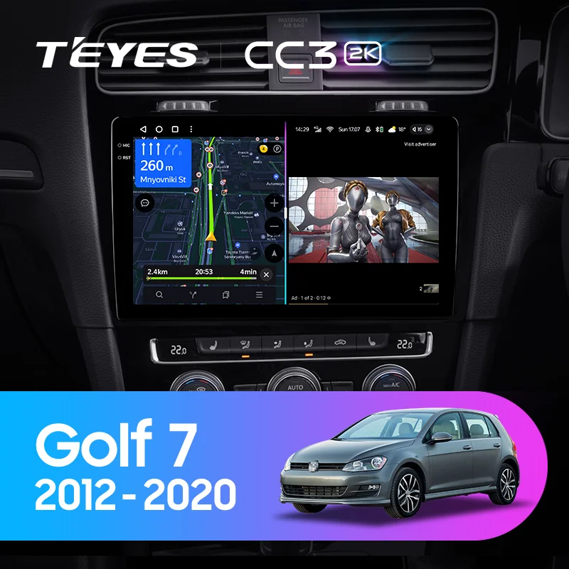 TEYES CC3 2K For Volkswagen Golf 7 2012 - 2020 Right hand drive Video Player Navigation stereo No 2din 2 din dvd