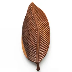 Walnut Leaf Tea Spot Tray Home Wooden Tea Table Solid Wood Dry Brew Tea Tray Teacup Tray Wooden