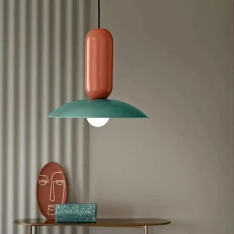 Nordic Colorful led Pendant lamp Bauhaus chandelier for Bedroom Cafe kitchen Living room Denmark Design Pendant Lights