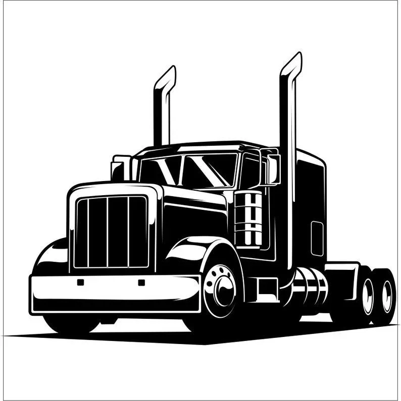 For Semi Truck Duel Big Rig Tractor Trailer Cab Fifth Wheel Drive freight Sticker Decals