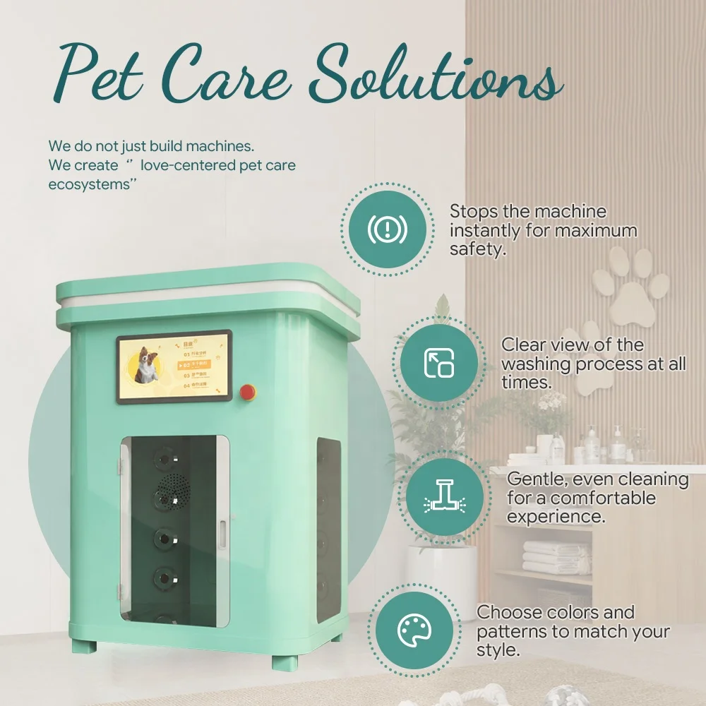 Smart Pet Grooming Machine Scratch Resistant Corrosion Resistant Shopping Mall Pet Beauty Unit Grooming Device