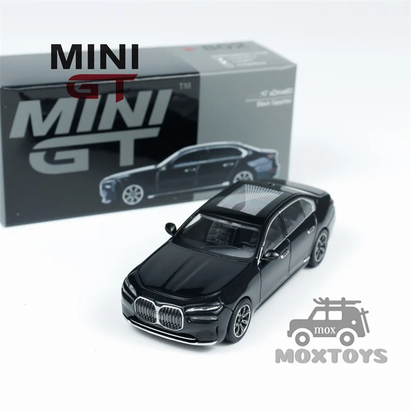 MINI GT 1:64 i7 eDrive50 Black Sapphire LHD Diecast Model Car