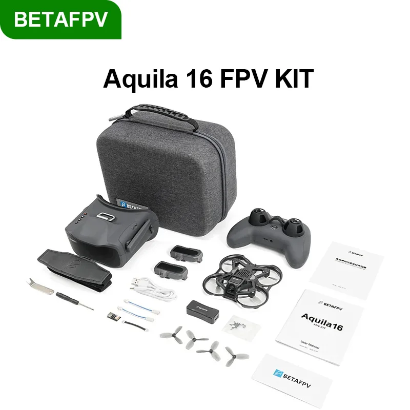 ชุด FPV BETAFPV Aquila16 พร้อม ELRS 2.4G LiteRadio 2 SE VR03 แว่น FPV Aquila 16 VTX 25-350mW มอเตอร์ Brushless 1102 18000KV