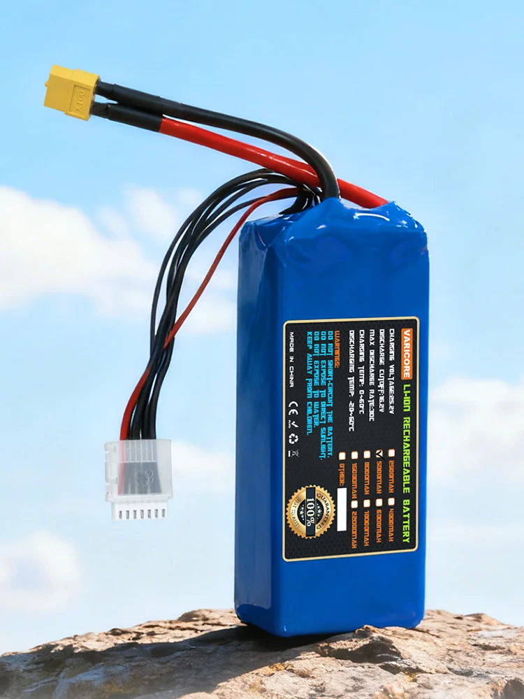 22.2V 6S 5000mAh Lithium-ion accu met hoge ontlaadstroom, 25.2V met XT60 X90 stekker, geschikt voor drones, 30C 60C - afbeelding 2