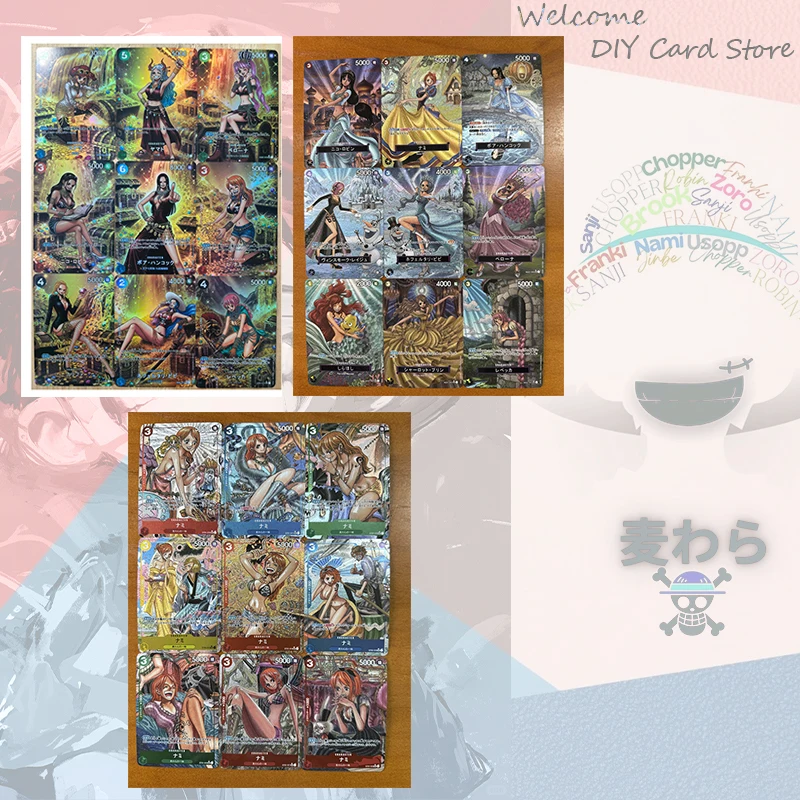 

Japanese Anime Diy One Piece Flash Cards Perona Tashigi Nefertari D Vivi Yamato Uta Shirahoshi Boa Hancock Collectible Cards