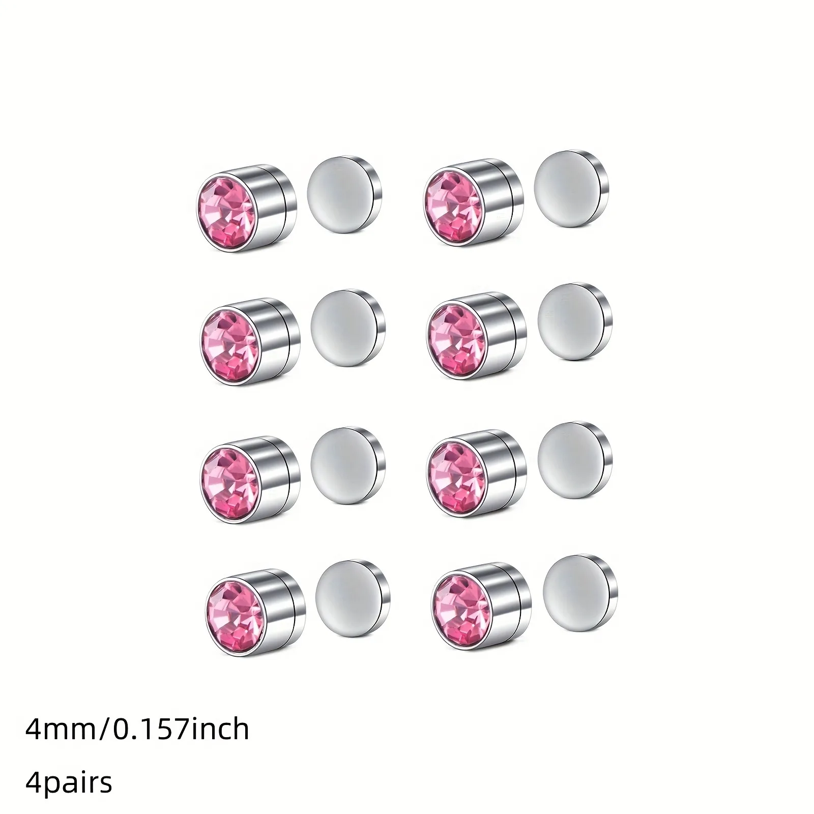 4/9 Paar/Set Ohrclips aus Edelstahl und gefälschte Nasenstecker, kein Piercing erforderlich, direkt tragen modische Clip-On-Ohrringe – Detail 9