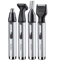 Kemei All in one Ear Nose Hair Trimmer For Men Grooming Kit Electric Eyebrow Beard Trimer Face Nose Ears Trimer Rechargeable