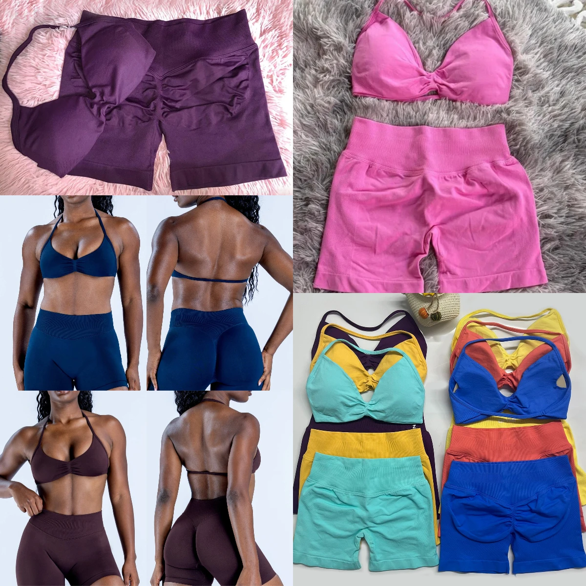 2pcs impact Gym Set Women DFNNYE strappy Yoga Fitness outfits Bra Top sportswear Workout Seamless Shorts Sports Suits  sets