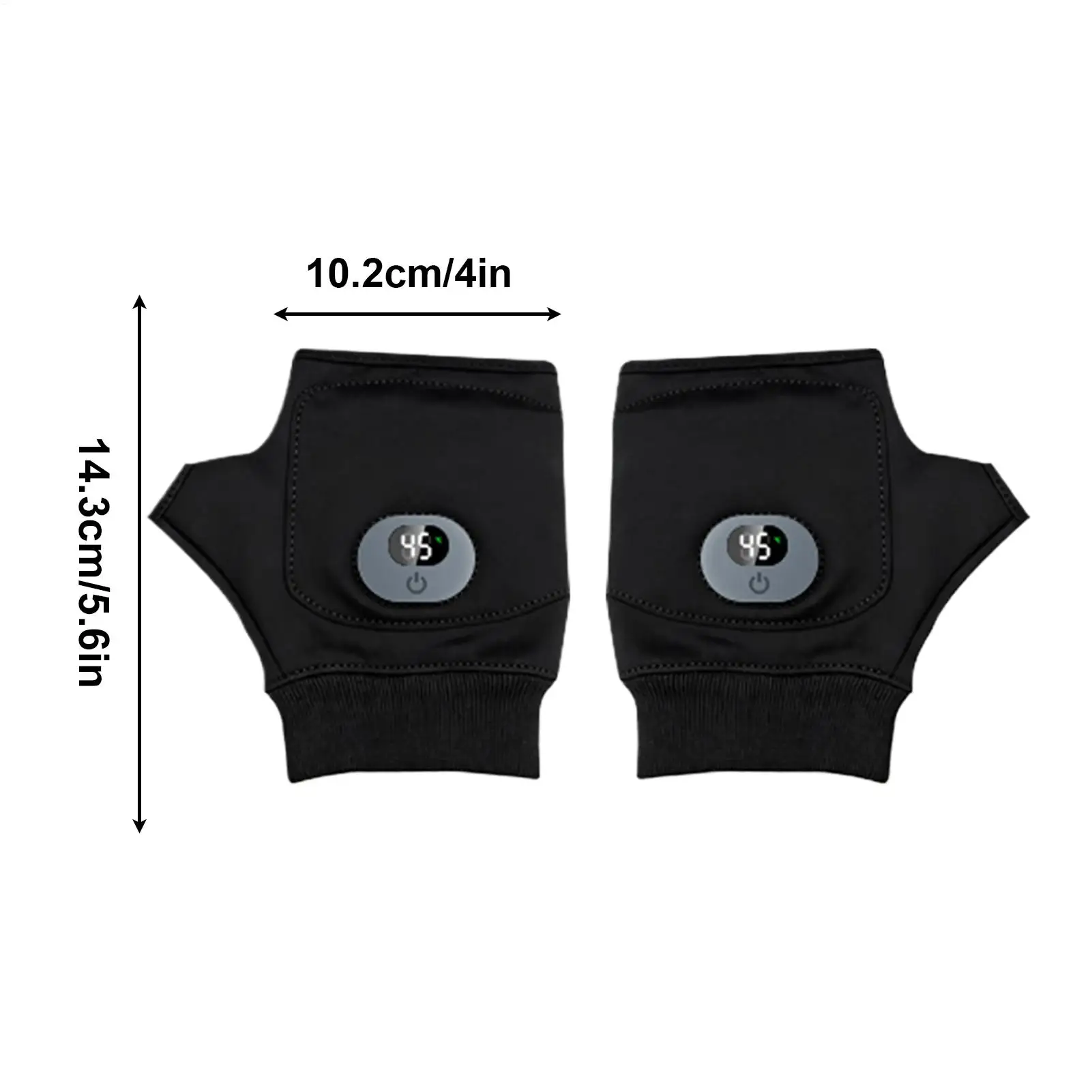 قفازات تسخين بشاشة رقمية USB لتدفئة اليد الكهربائية بدون أصابع مع 3 مستويات حرارية للرياضات الخارجية والاستخدام المكتبي #6