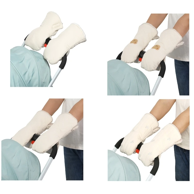 Strollers Accessories Pushchair Hand Warmer Muff Hand Muff Mittens Windproof Splashproof Handmuffs for Cold Weather D5QA