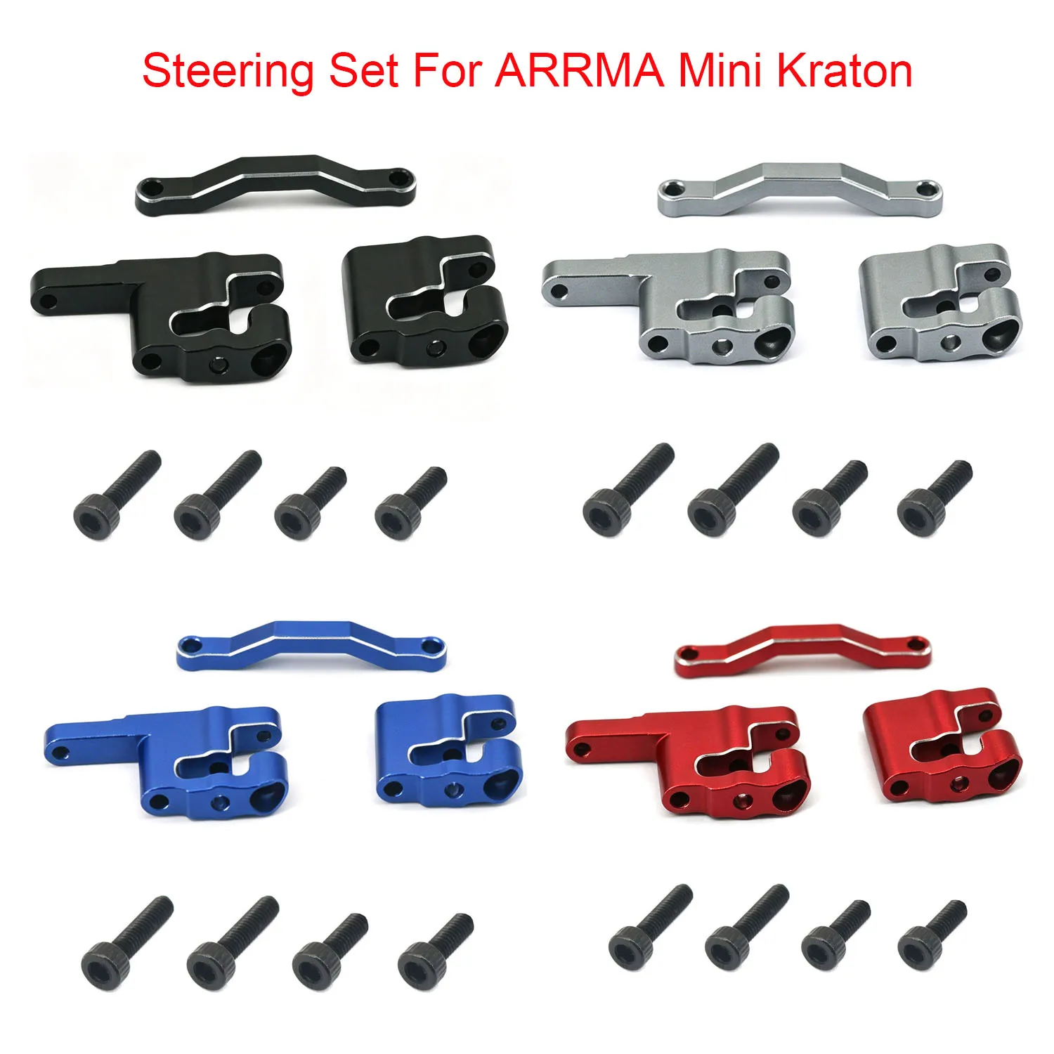 

For ARRMA Mini Kraton 1/16 Metal Steering Set RC Car Metal Upgrade OP Accessories Parts