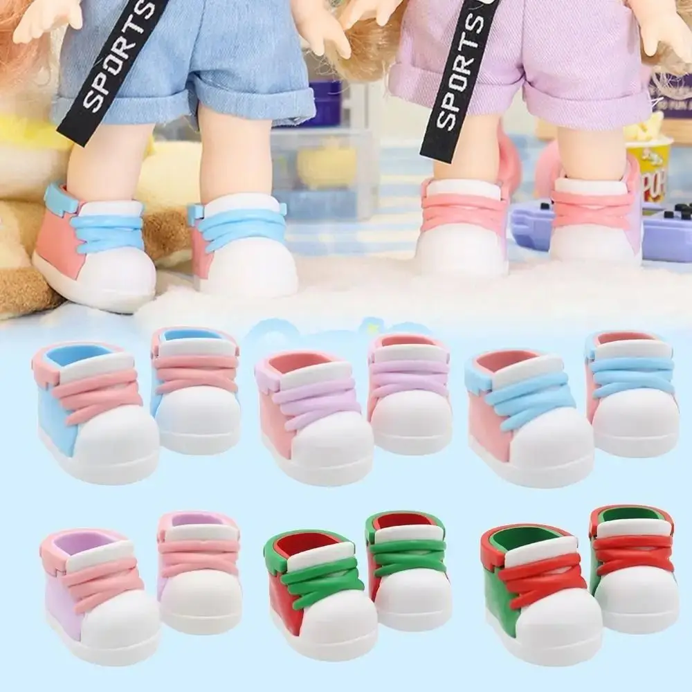 Play House Dress Up 4.2cm 20cm Cotton Doll Shoe PVC Shoes Doll Hand-made Doll Sneakers Mini DIY Mini Doll Shoes Kids Gifts