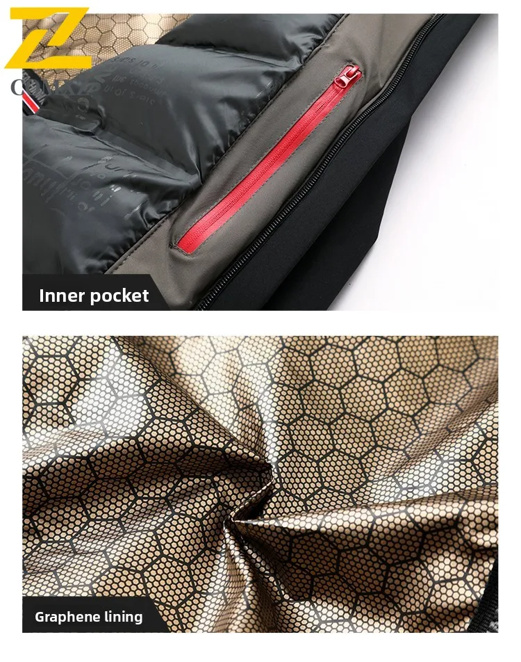 الرجال سترة قطن 2025 نموذج وأضاف الصوف سميكة العزل الدافئة هود سترة معطف في الهواء الطلق ملابس الشتاء غير رسمية سترة قطن #6