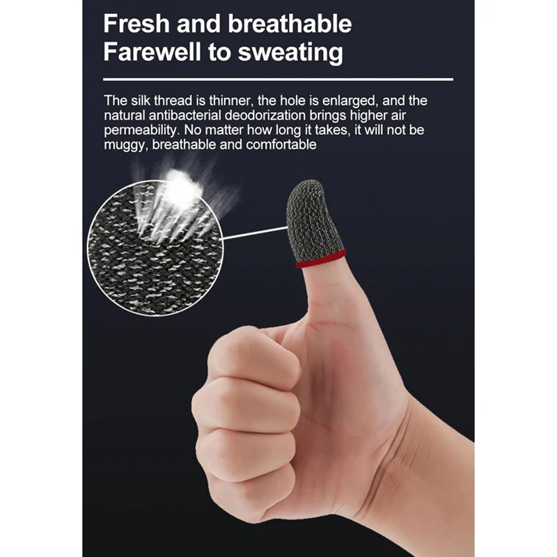 10PCS GAMING Finger Superconducting ไฟฟ้าไฟเบอร์ 28 ถักแขน Breathable ปลายนิ้วสําหรับ PUBG Mobile เกม