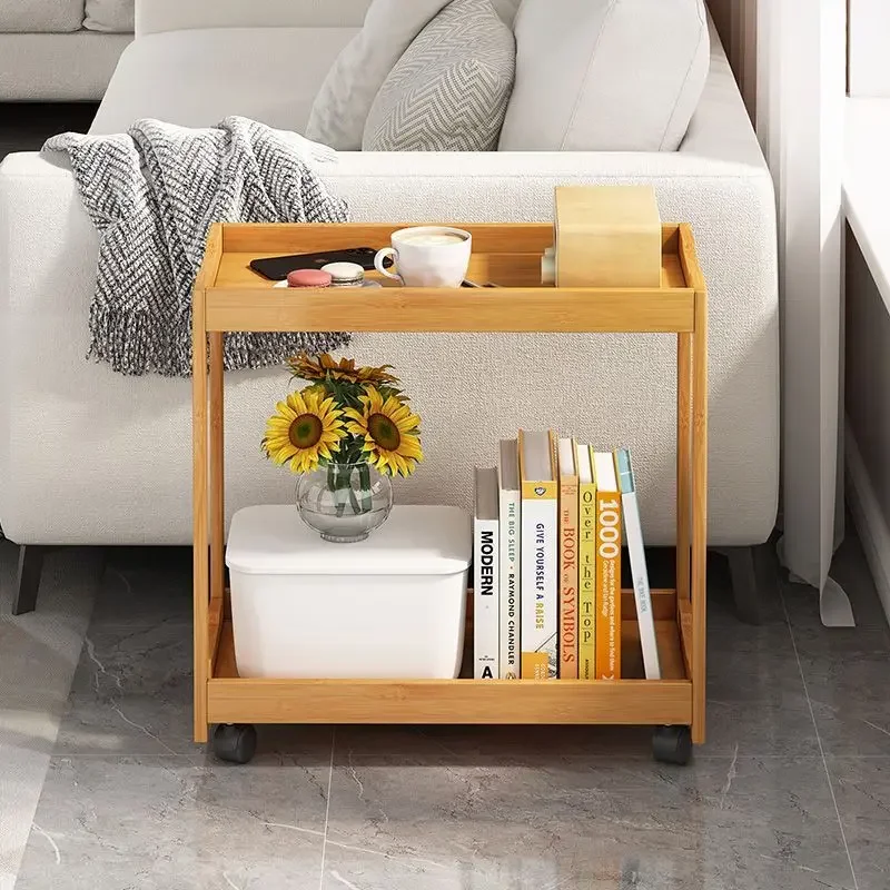 

Sofa Side Small Cabinet Furniture Living Room Side Table Corner Tables Small Coffee Table Narrow Side Mesas 2-Layer Storage Rack