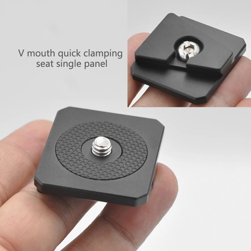 Быстроразъемная пластина-адаптер для аккумулятора с V-образным креплением, портативная однопанельная винтовая отверстие 1/4 дюйма для аксессуаров для камер подвески
