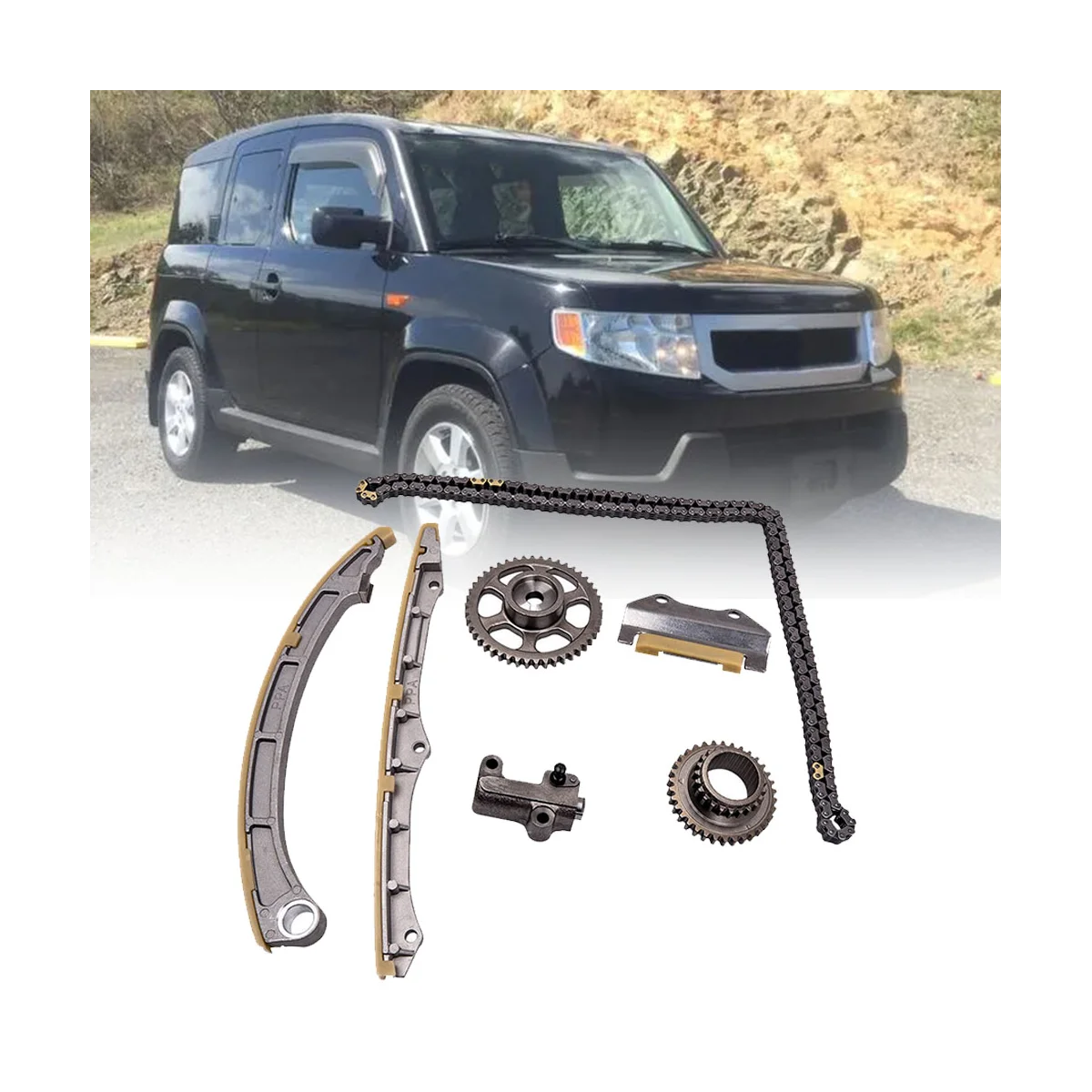 Kits de reparación de sincronización de motor para Honda CRV Element Accord 2002-2011, Tensor de piñón de levas, guía de cadena, 14510RAAA01