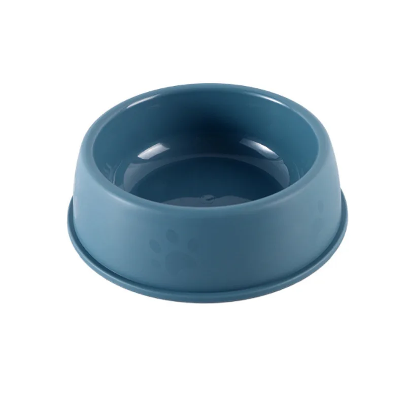 High quality solid color pet bowl Candy color Lightweight plastic single bowl Dog cat pet bowl Pet feeding bowl set