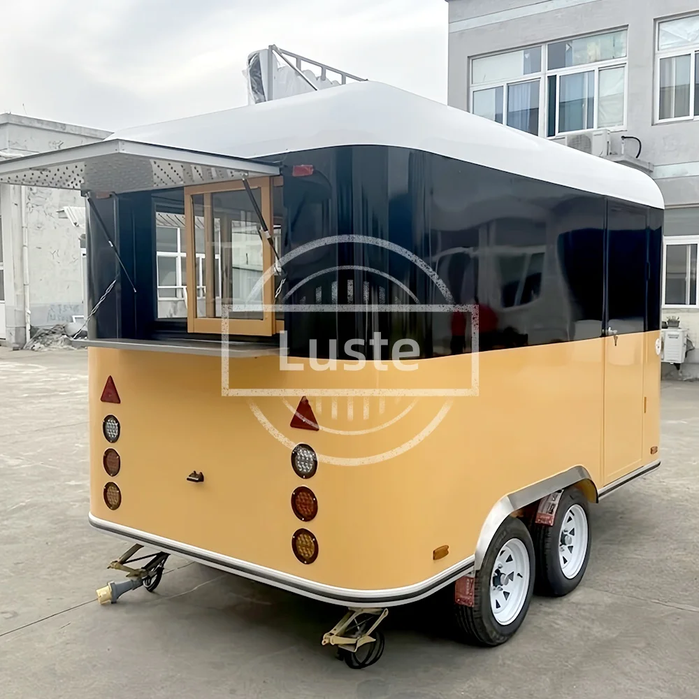 

Food Trailer Mobile Cart Caravan Truck Hamburger Shape Mobile Business Factory Customized Car Restaurant