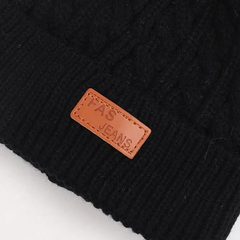 لطيف مزدوجة الصوف Pompom الطفل قبعة الأطفال قبعة دافئة الخريف الشتاء القبعات للأطفال بنين بنات محبوك دفئا قبعة قبعات بونيه #5