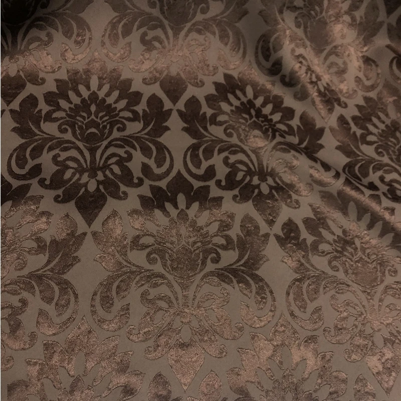 Jacquard Fabric European Classical Brown Skirt Set Designer Apparel Sewing Fabrics Wholesale Cloth for Diy Polyester Material