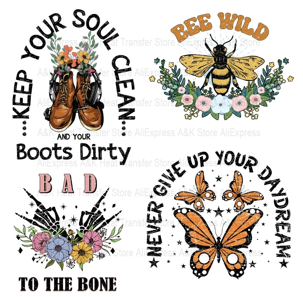 Funny Saint Series Men Iron on Patches For Clothing Cool Diy Heat Transfer For T-shirt Decals Thermo Stickers Pringing Parches