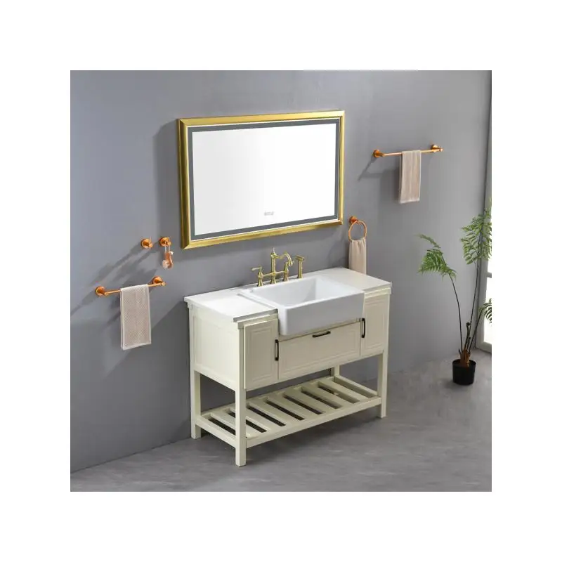 

48x30 Inch LED Frontlit Bathroom Mirror, Wall Mounted Vanity Mirror, Smart Touch, Anti-Fog, Memory Function, 3 Colors, Stepless