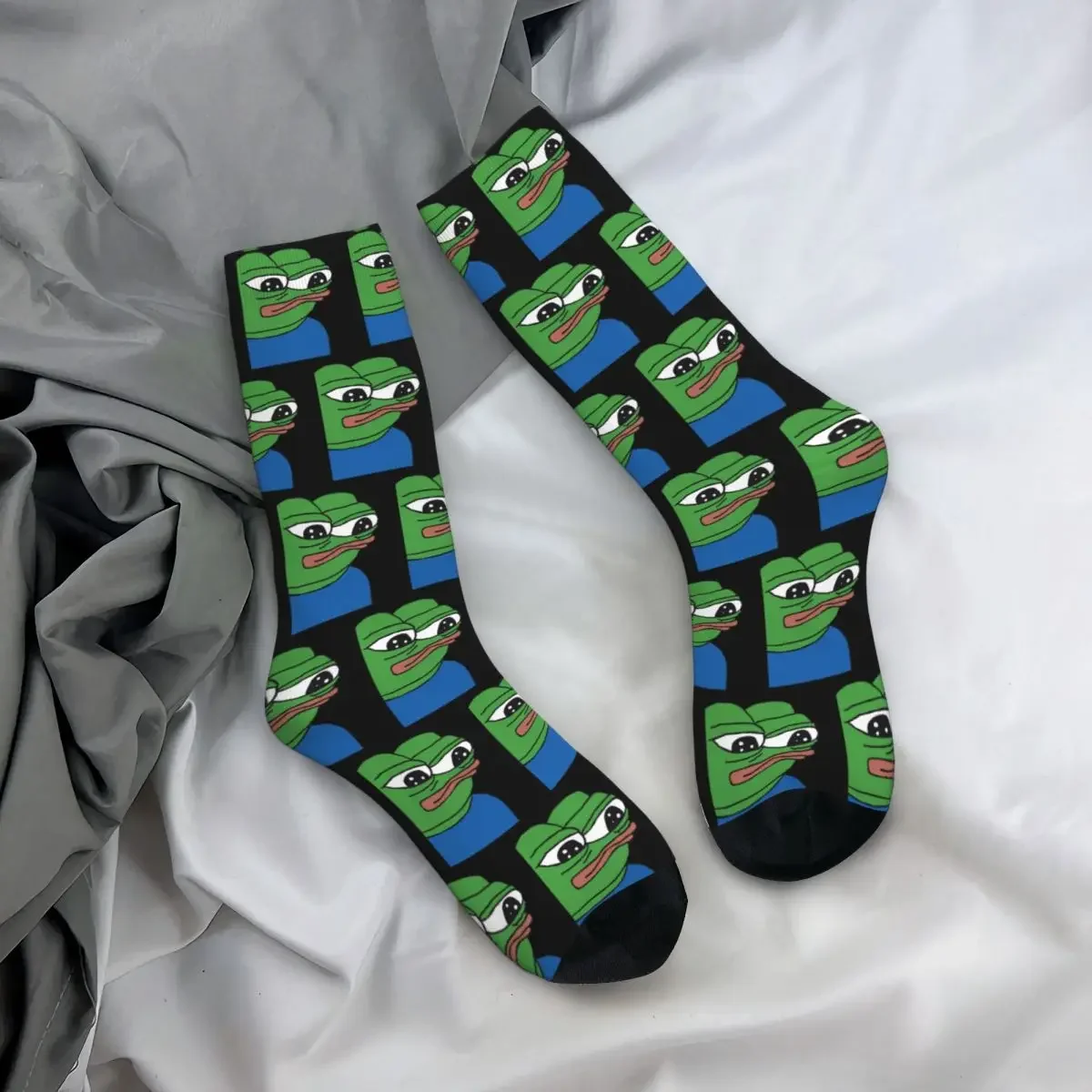 PepeTheFrog-calcetines largos absorbentes de sudor, medias Harajuku para todas las estaciones, accesorios para regalos Unisex