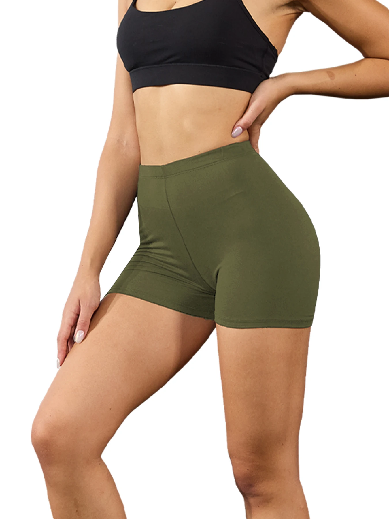 Damskie spodenki do jogi, biegania i jazdy na rowerze, super miękkie, wysoce elastyczne, nie prześwitujące, do ćwiczeń, na rower, do siłowni, odzież sportowa