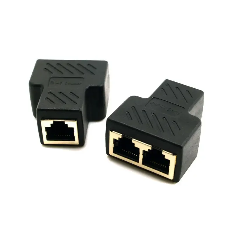 CAT 5 1 to 2 LAN Ethernet Cable RJ45 Bus Splitter Connector Adapter Suitable for Computer Router TV Expansion
