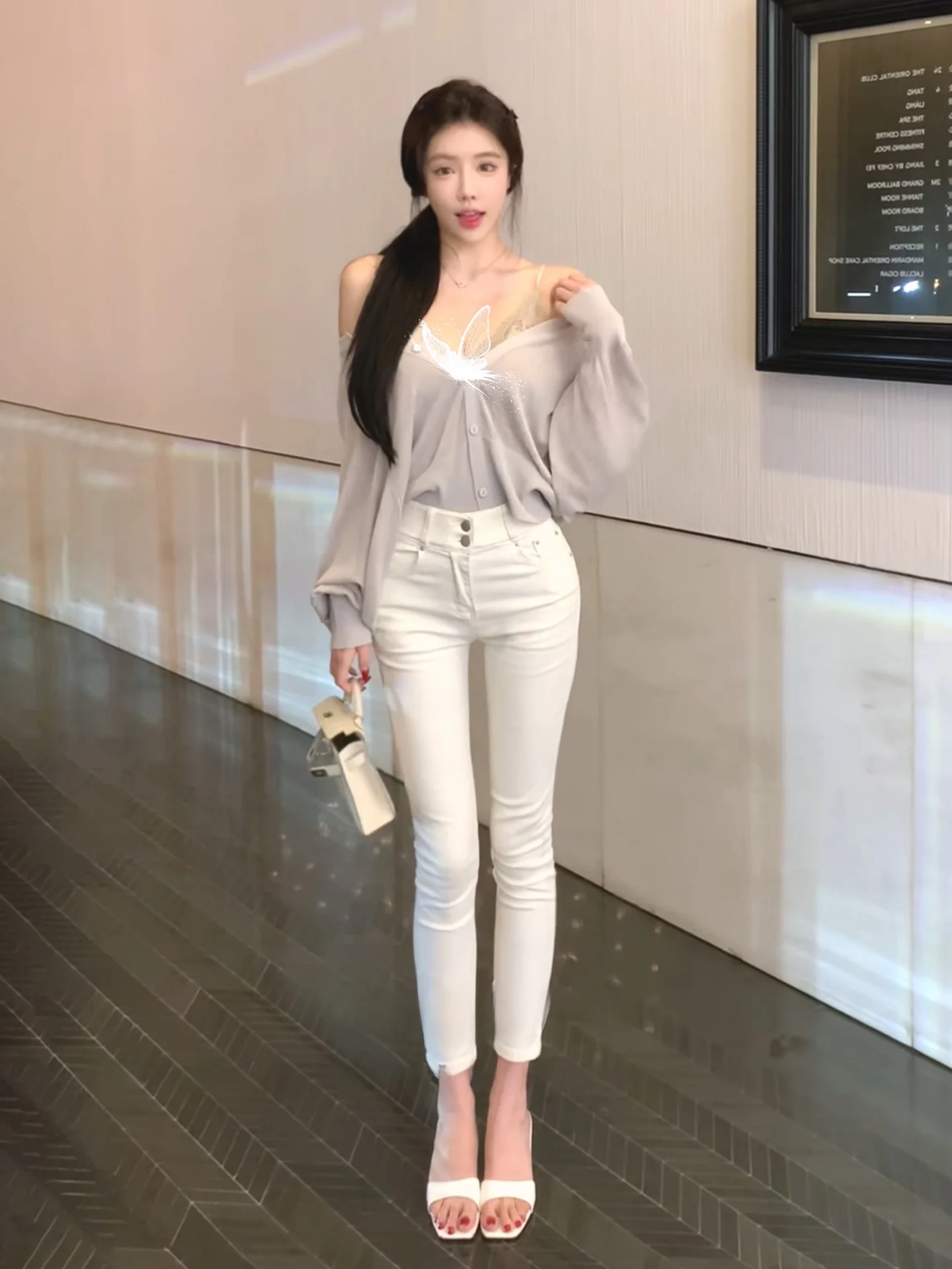 

Slim Fit High Waist Cotton Stretch Denim Pants Women's Butt Lifting Versatile Straight Leg Jeans Korean Style Spring Fashion