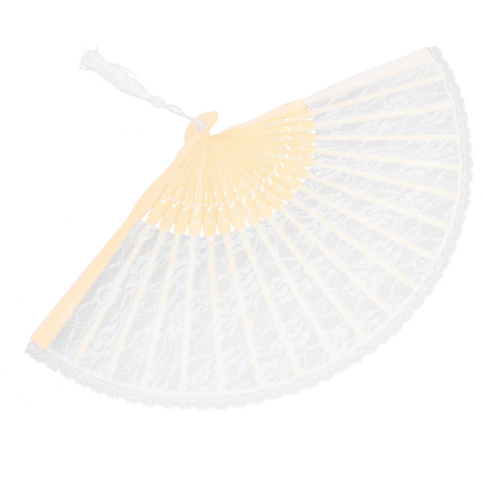 

Lace Folding Fan Wood Durable Retro Design Elegant for Parties Photo Props Costume Collocation Foldable Handheld Fan Wall