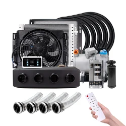 Universal 4 Hole Auto Electric Air Conditioning Compressor 12V 24V for Car Van Street Rod Hot Classic A/C Conditioner